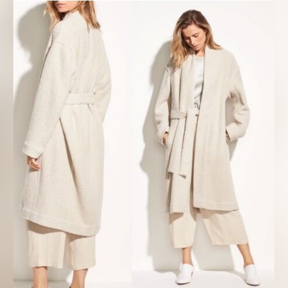 Vince Belted Wool Blend Coat - Picture 2 of 9